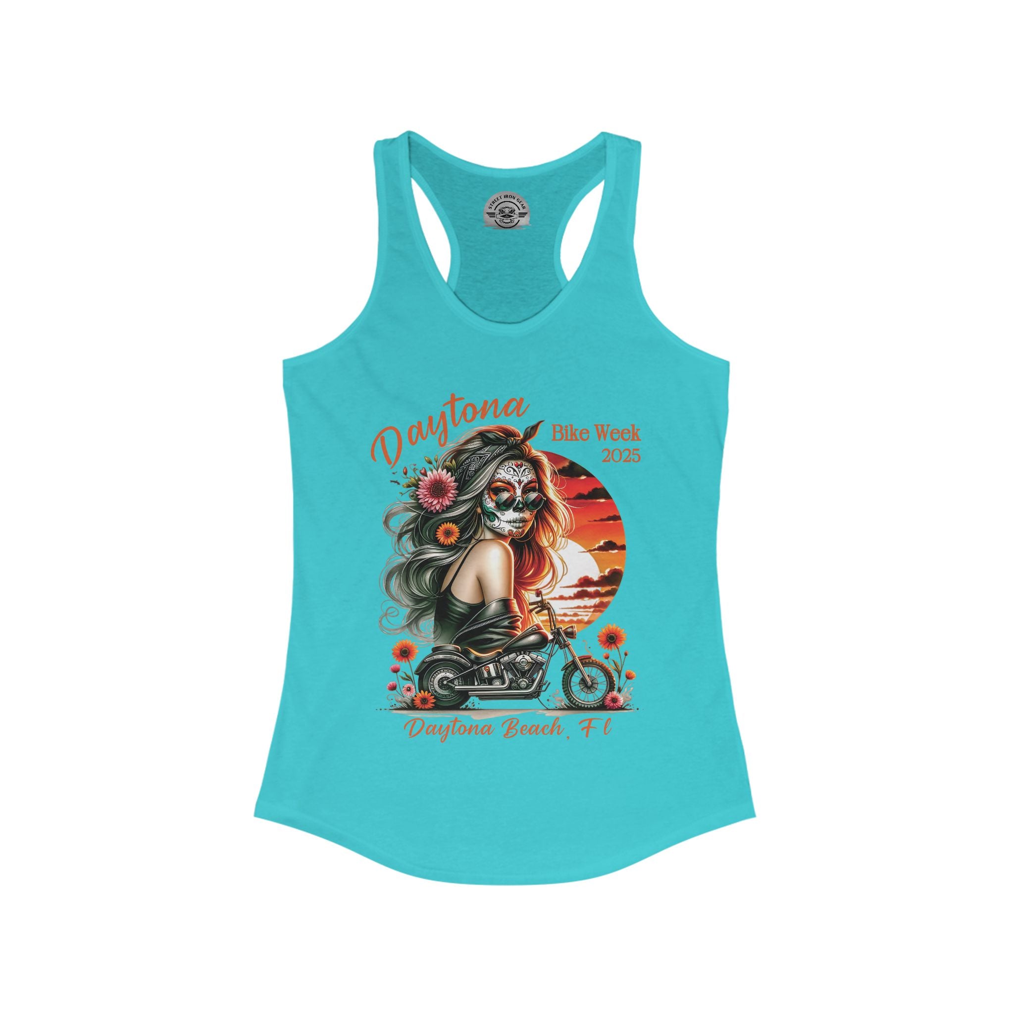 Ladies Daytona Bike Week 2025 Day of the Dead Racerback Tank