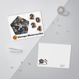 Vintage Motorcycle Wall Calendar - 2024