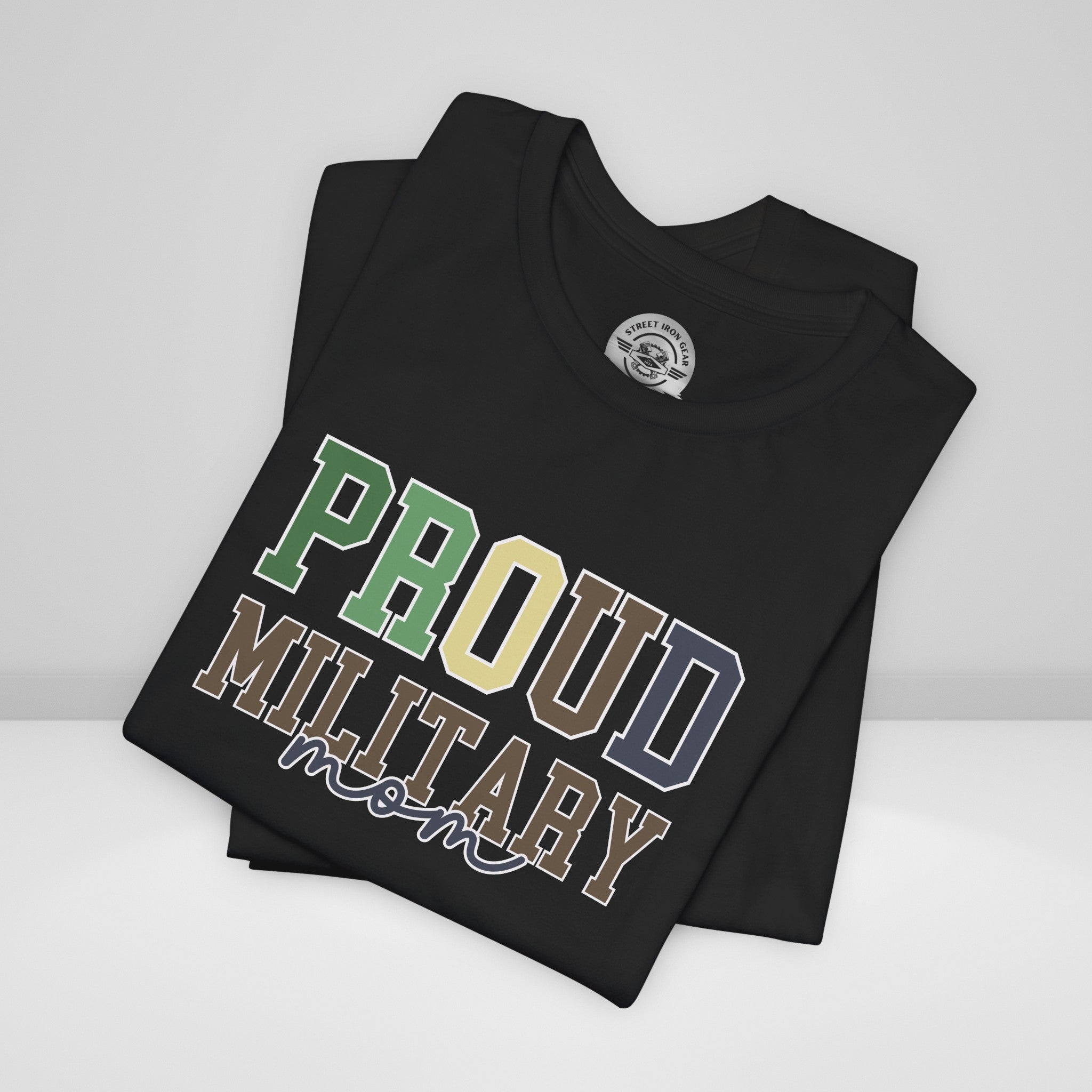 Proud Military Mom Crew Neck TShirt