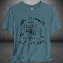 Real Grandmas Ride Spyders Customized Crew Neck TShirt