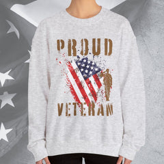 Proud American Veteran  Crew Neck Sweatshirt
