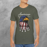 Motorcyclist Map American Since 1776 Vintage Soft Crew Neck TShirt