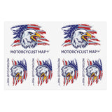 Motorcyclist Map Eagle Decal Sheets