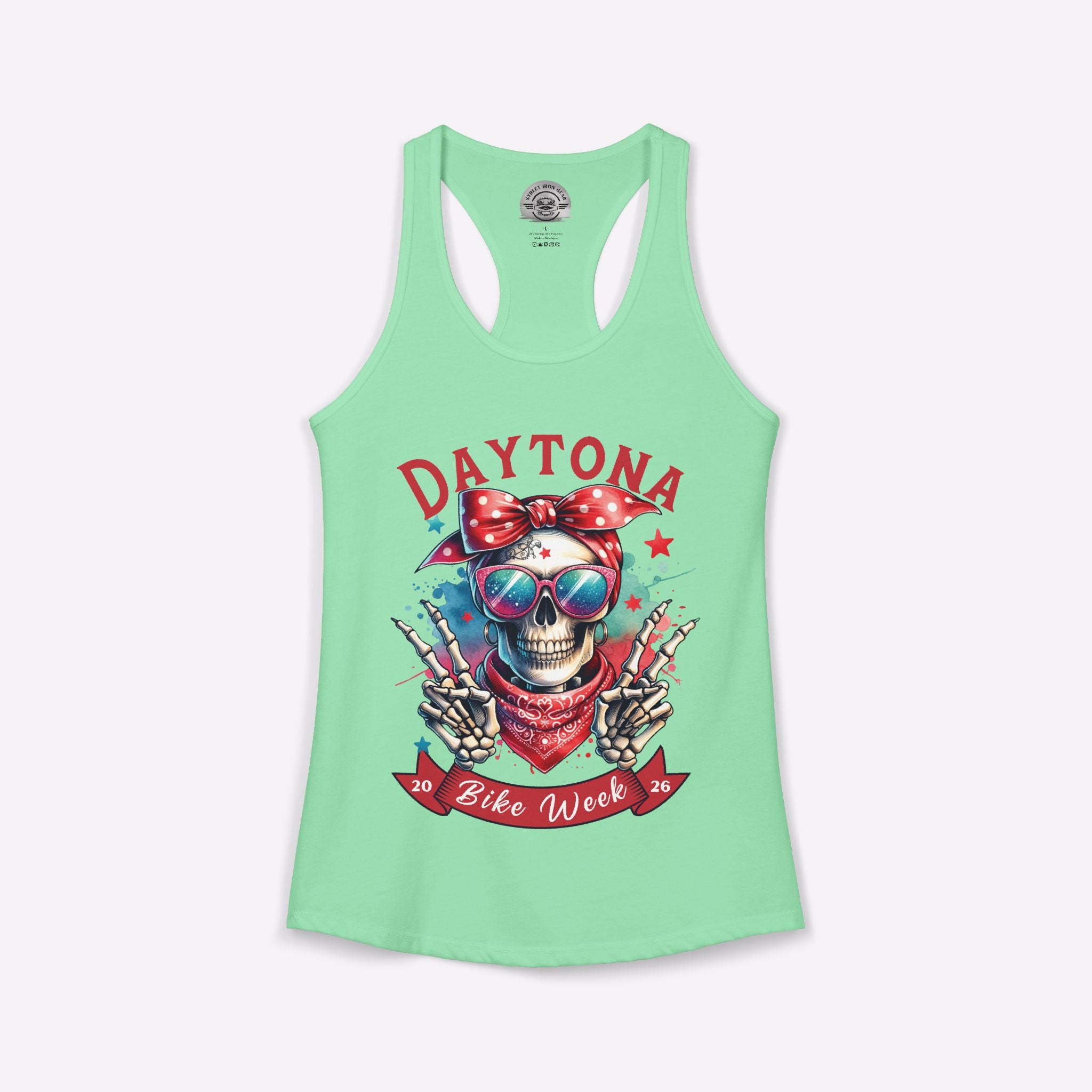 Daytona Bike Week 2026 Women's Hipster Skull Racerback Tank