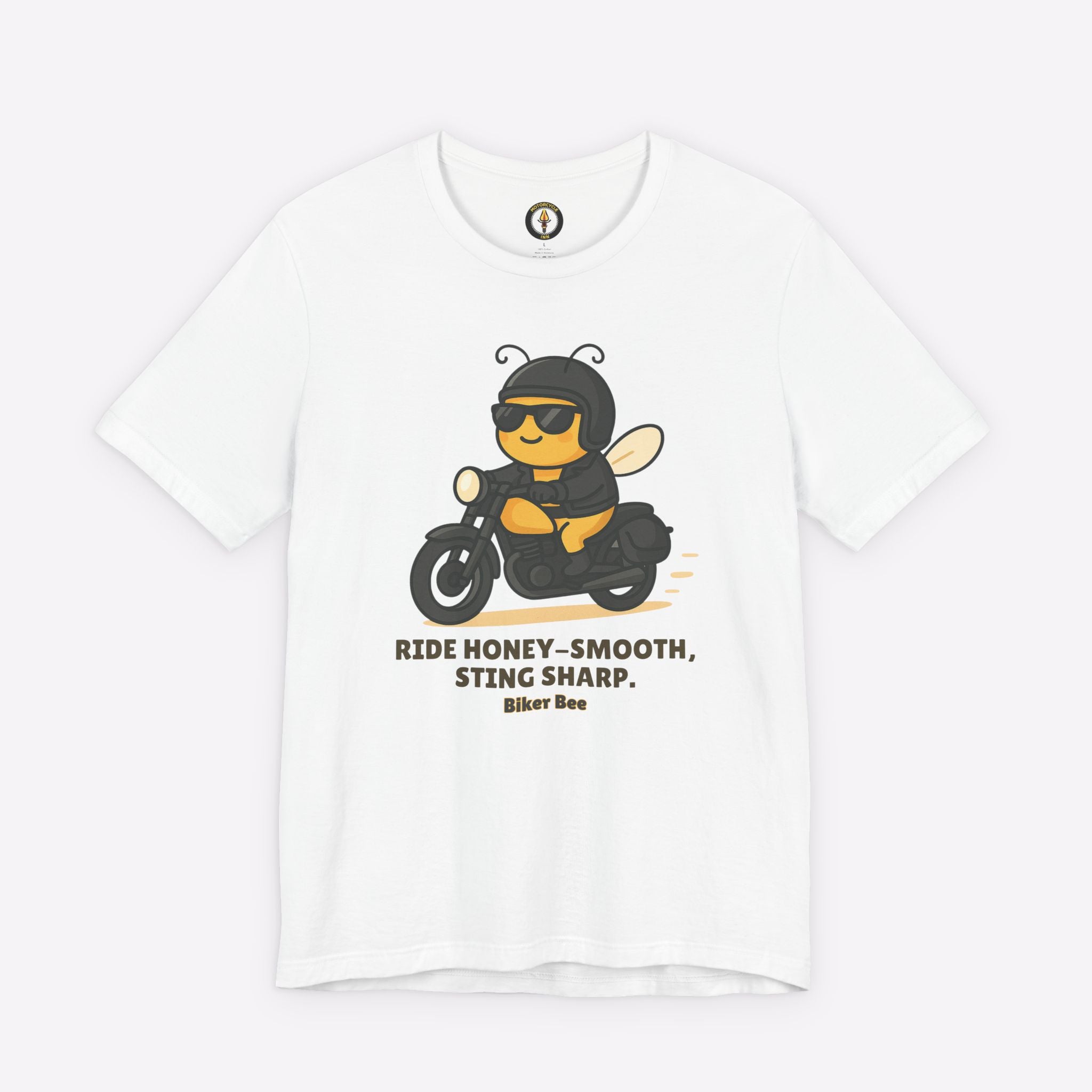 Biker Bee Ride Honey-Smooth T-Shirt by Motorcycle Inn