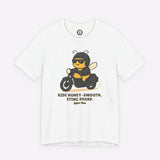 Biker Bee Ride Honey-Smooth T-Shirt by Motorcycle Inn