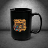 OH-555 Triple Nickel Black Coffee Mug, 15oz