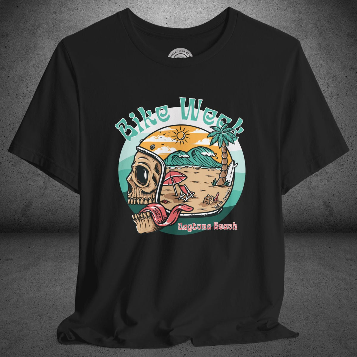 Daytona Bike Week 2025 Vintage Skull Crew Neck TShirt