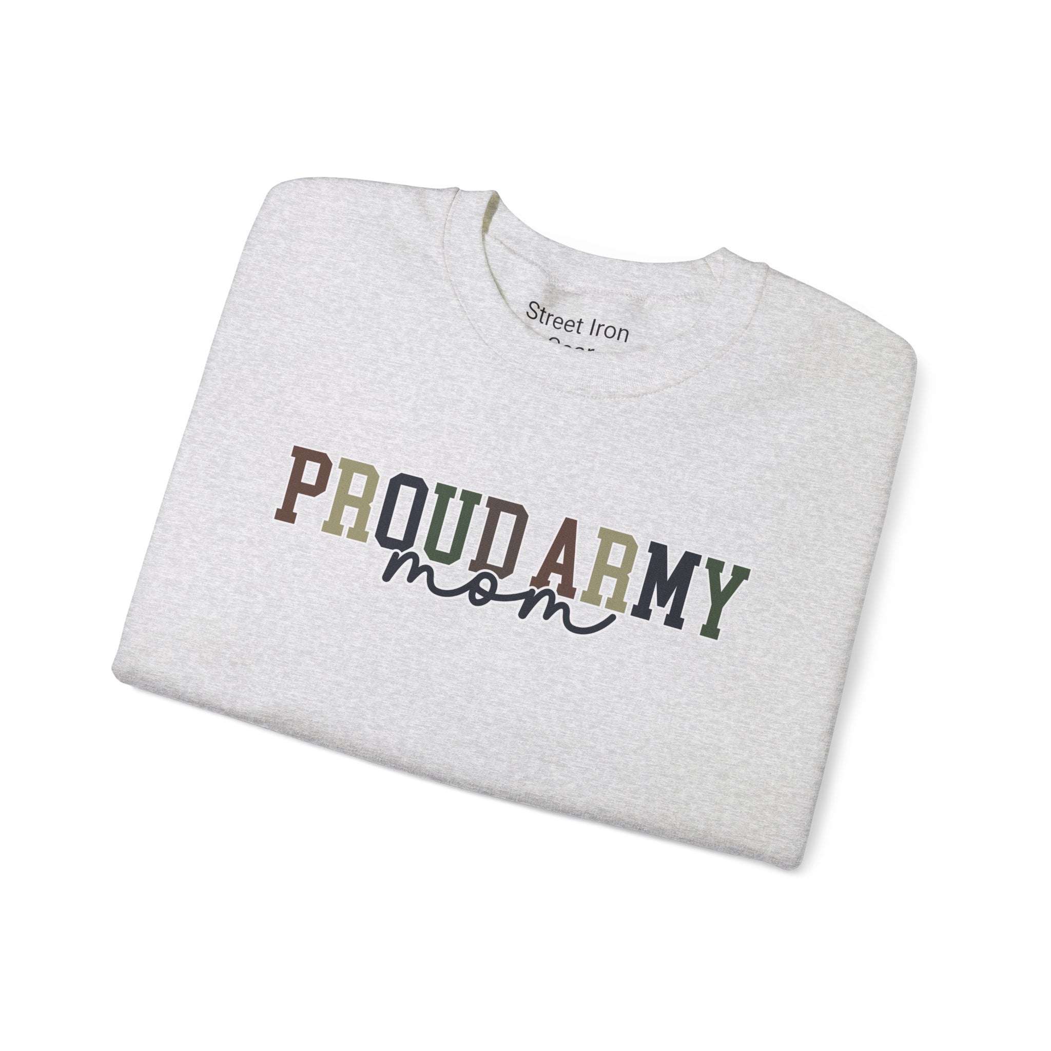 Proud Army Mom Crew Neck Sweatshirt