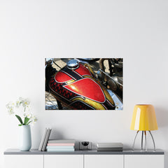 Vintage Chopper Motorcycle Tank Poster Print
