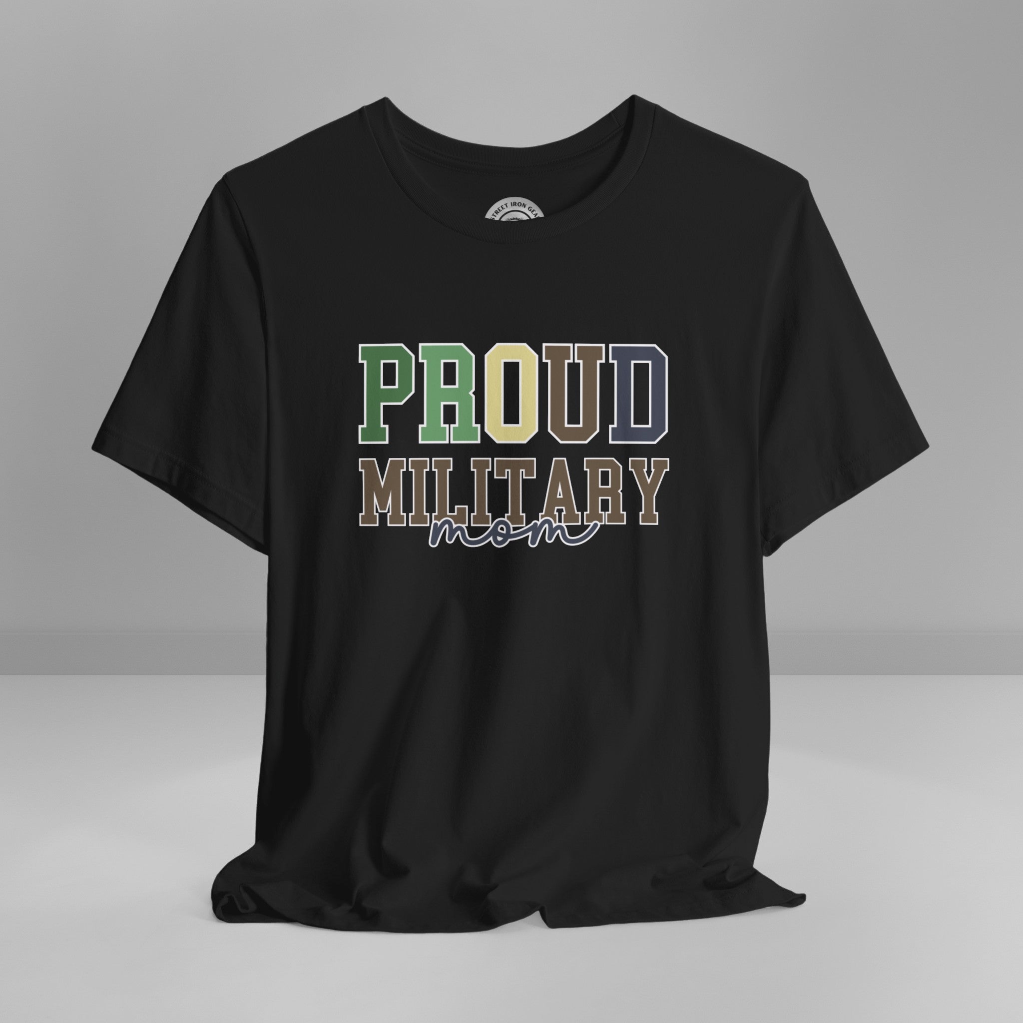 Proud Military Mom Crew Neck TShirt