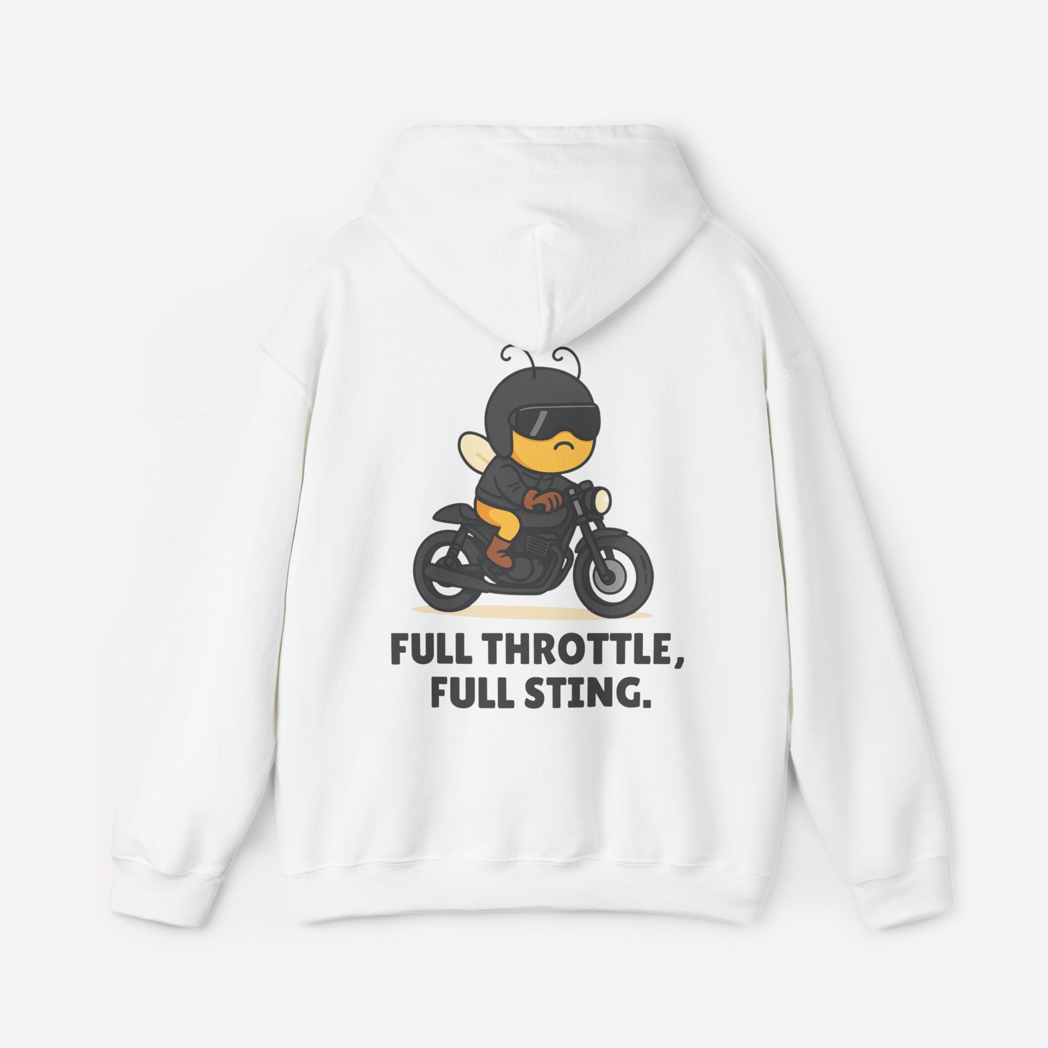 Biker Bee Full Throttle Pullover Hoodie by Motorcycle Inn