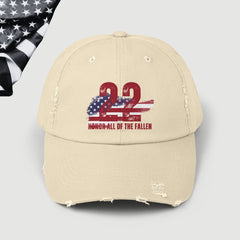 22 a Day American Veteran Distressed Dad Hat
