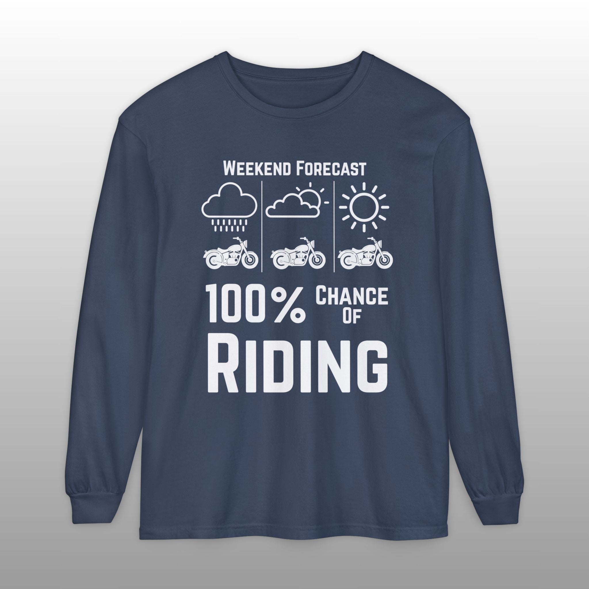 Motorcycle Weekend Forecast Long Sleeve TShirt