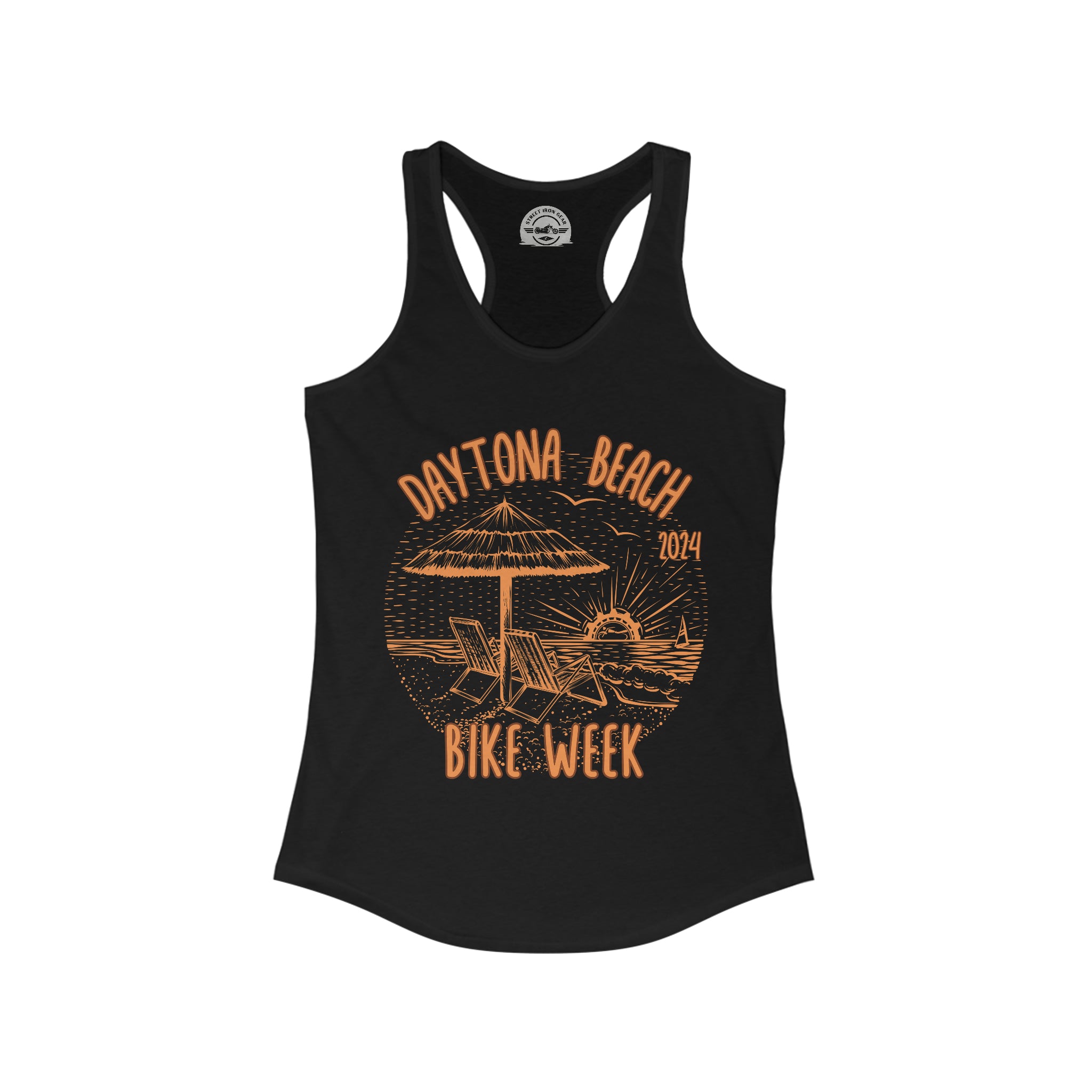 Daytona Beach Biker Week 2024 Womens Racerback Tank Top