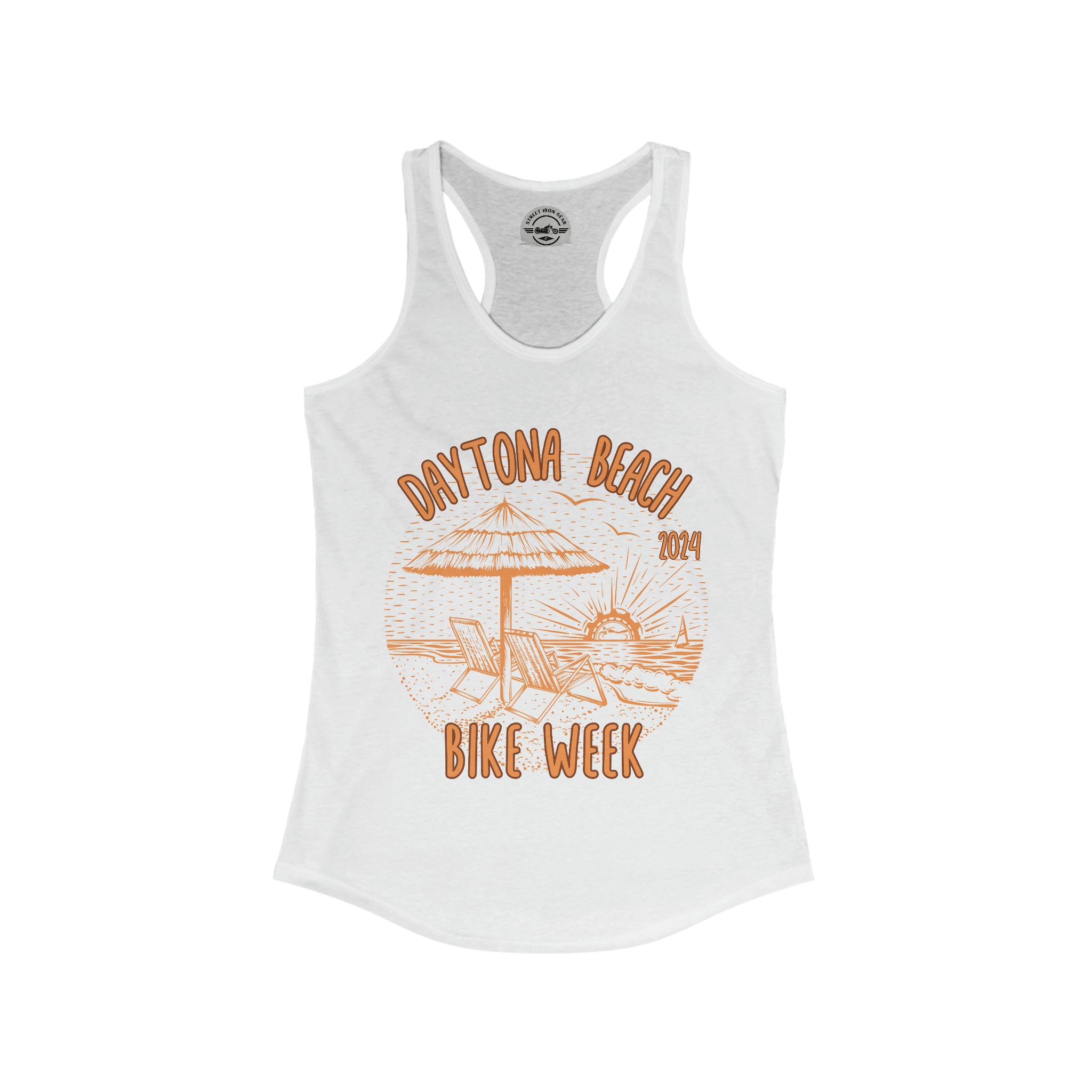 Daytona Beach Biker Week 2024 Womens Racerback Tank Top