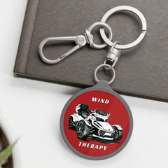 Wind Therapy Can-Am Spyder Motorcycle Acrylic Keychain | Red