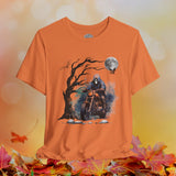 Halloween Skull Rider Crew Neck TShirt