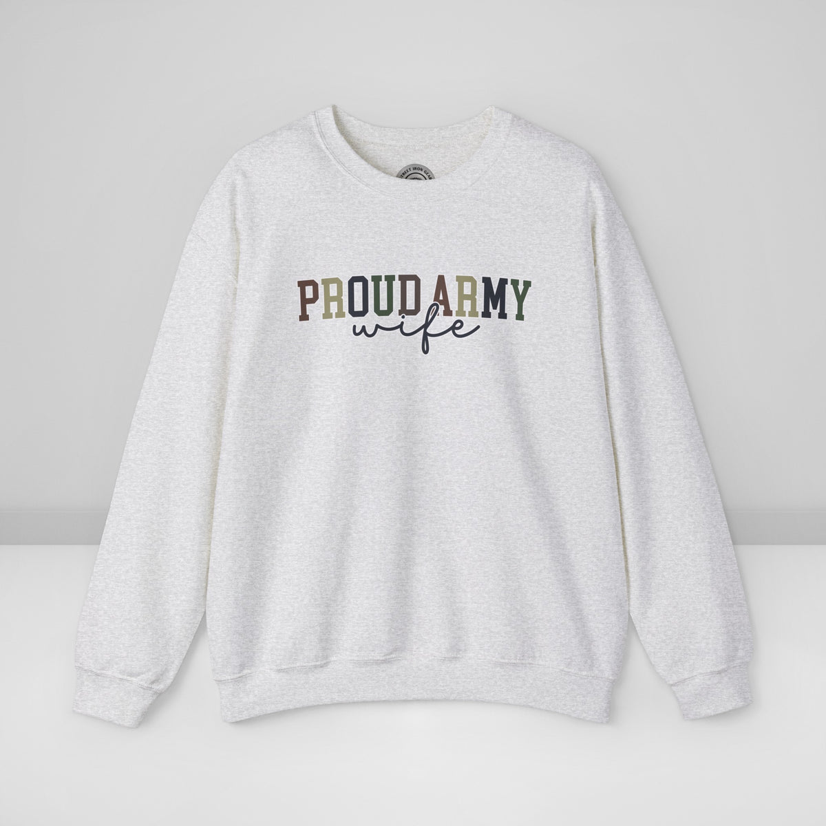 Proud Army Wife Crew Neck Sweatshirt