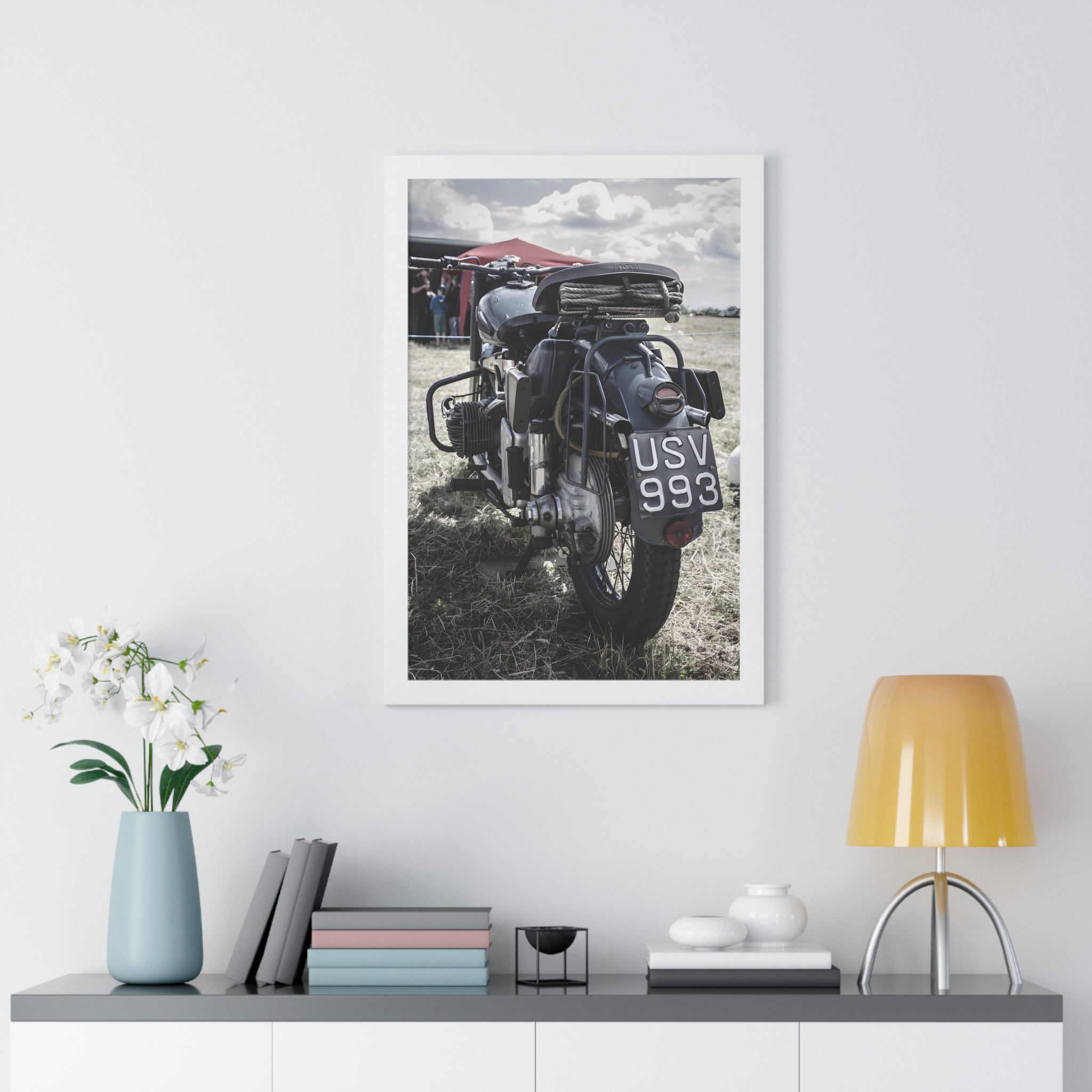 Vintage Motorcycle Framed Poster