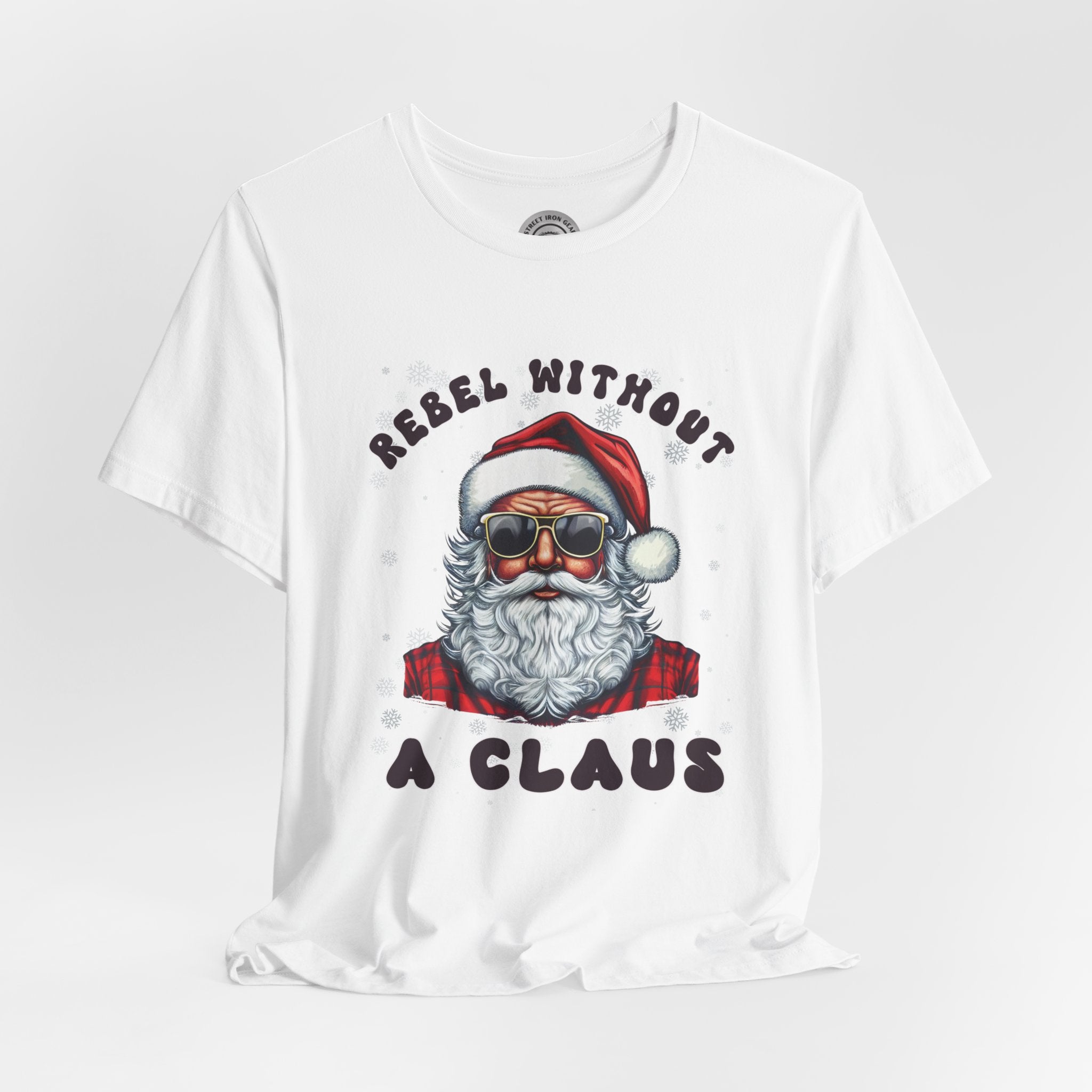 Biker Santa Christmas Crew Neck TShirt