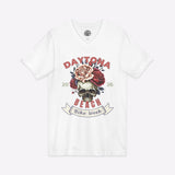 Daytona Bike Week 2026 Floral Skull V-Neck T-Shirt