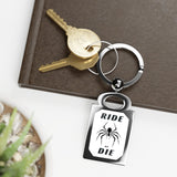 Ride or Die Spyder Motorcycle Keychain