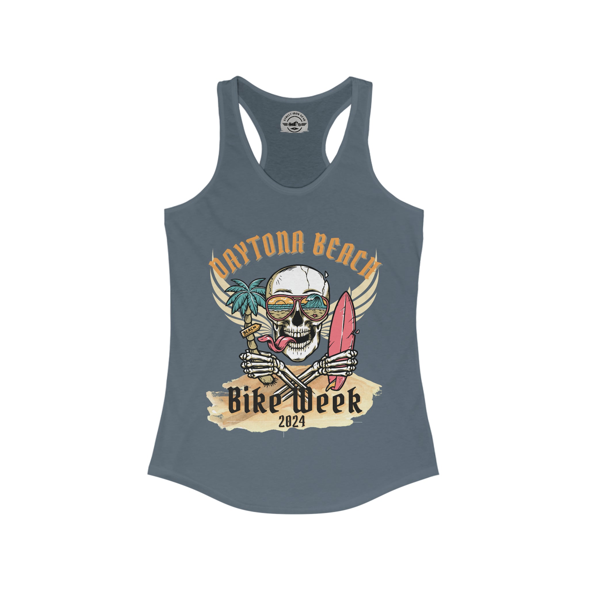 Daytona Beach Bike Week 2024 Womens Racerback Tank Top