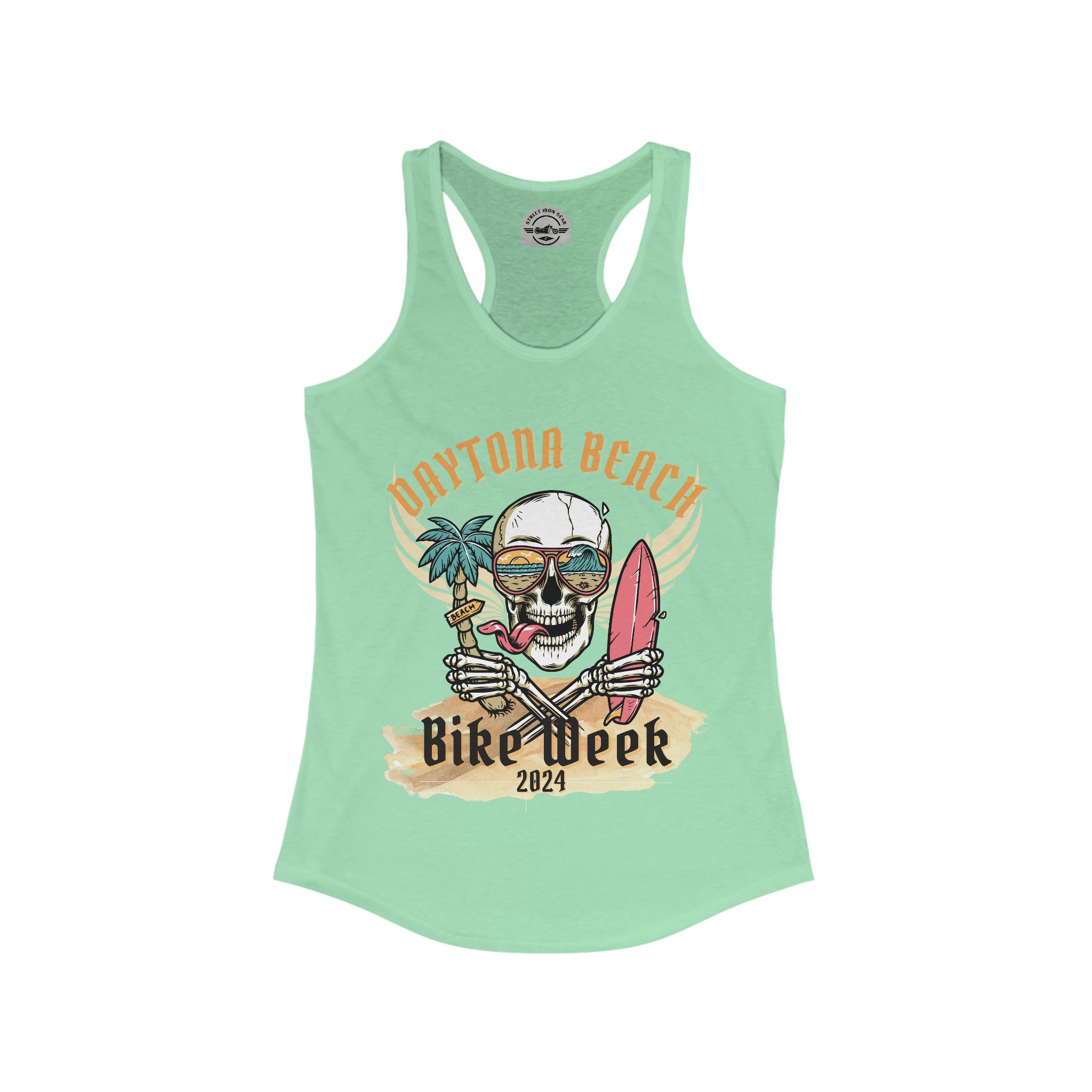 Daytona Beach Bike Week 2024 Womens Racerback Tank Top