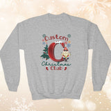 Family Monogram Christmas Crew Neck Sweatshirt (Youth)