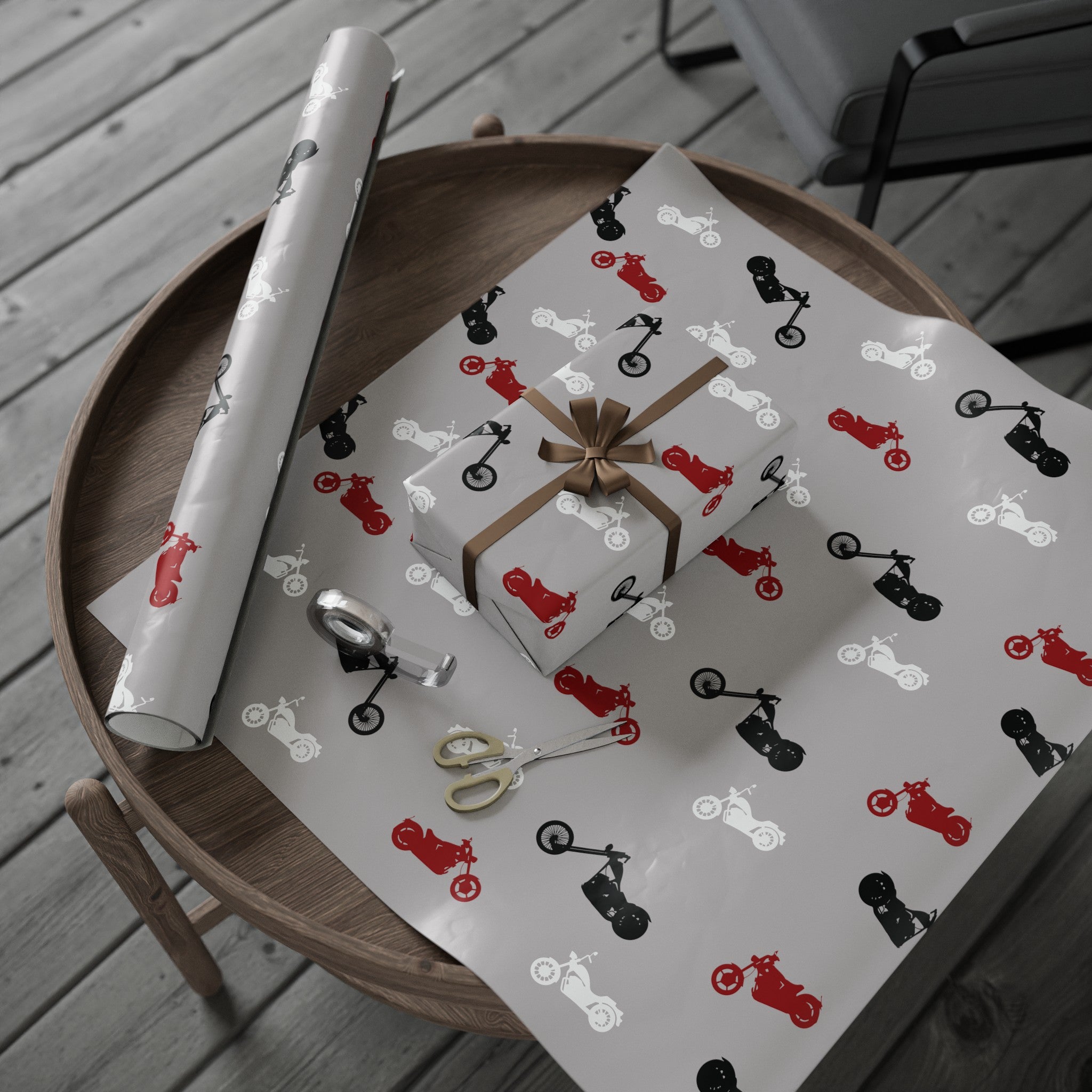 Gift Wrap - Motorcycle Cruiser & Chopper