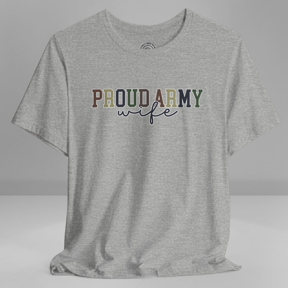 Proud Army Wife Crew Neck TShirt