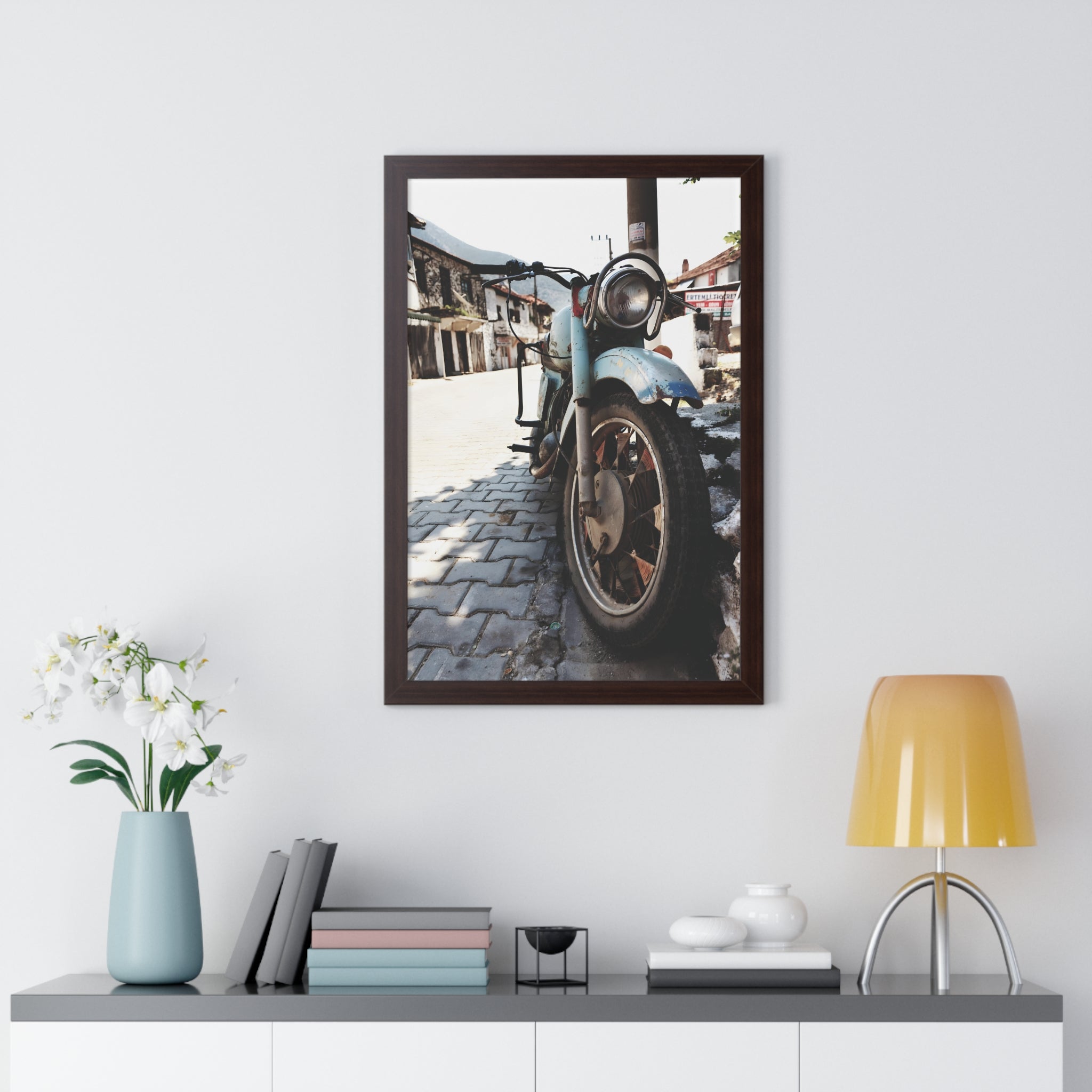 Vintage Motorcycle Framed Poster