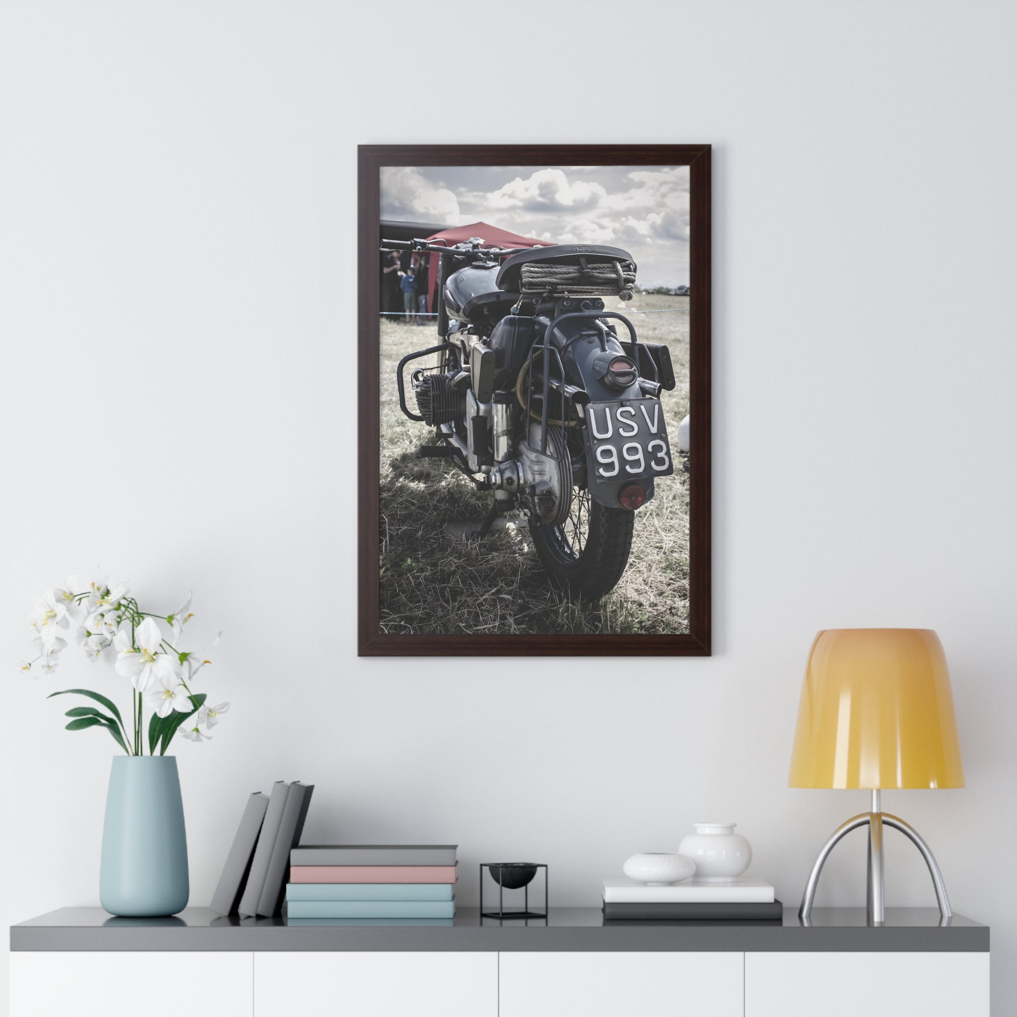 Vintage Motorcycle Framed Poster