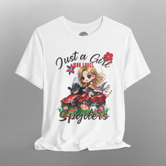 Just a Girl Who Loves Spyders Boho Flower TShirt