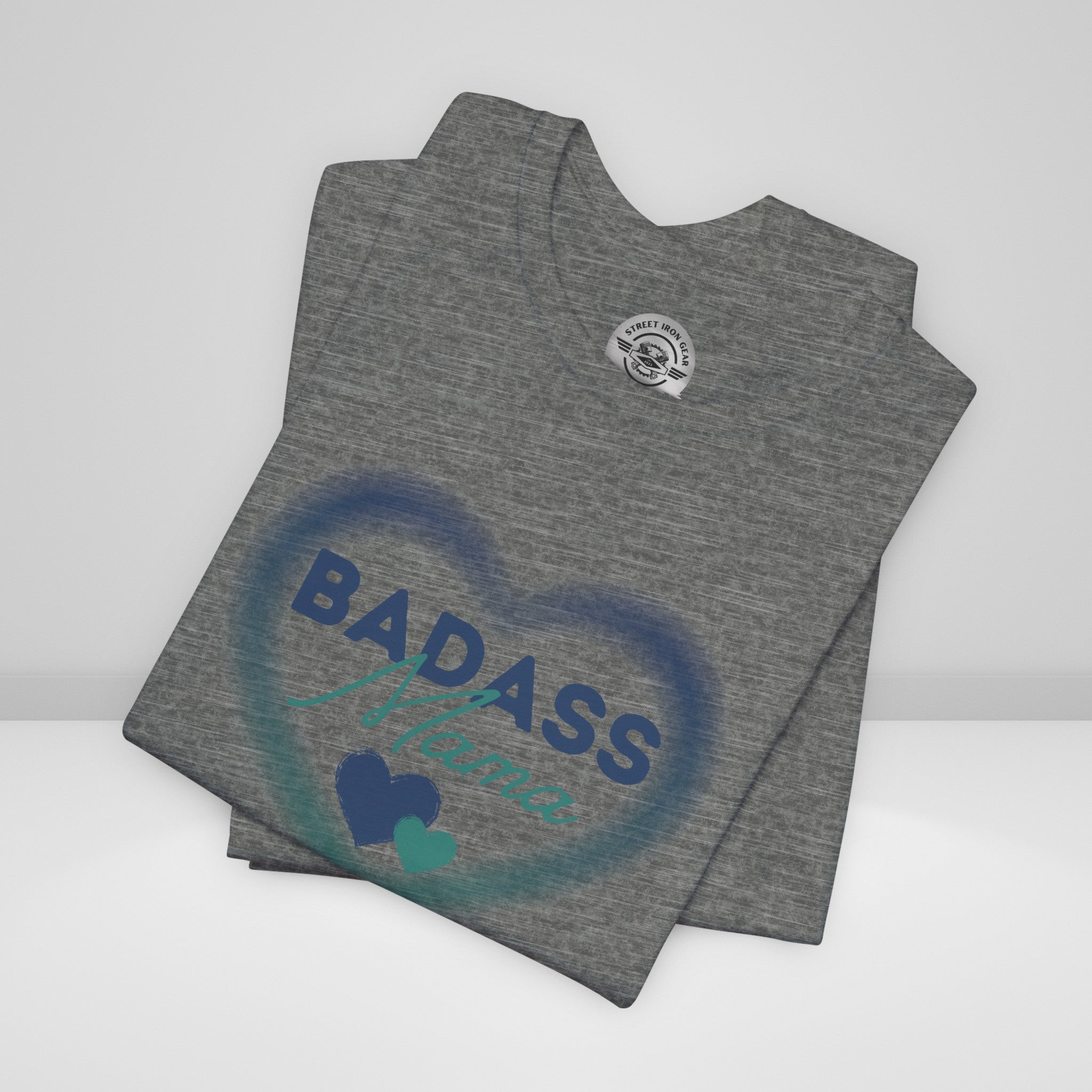 Badass Mama Heart Crew Neck TShirt