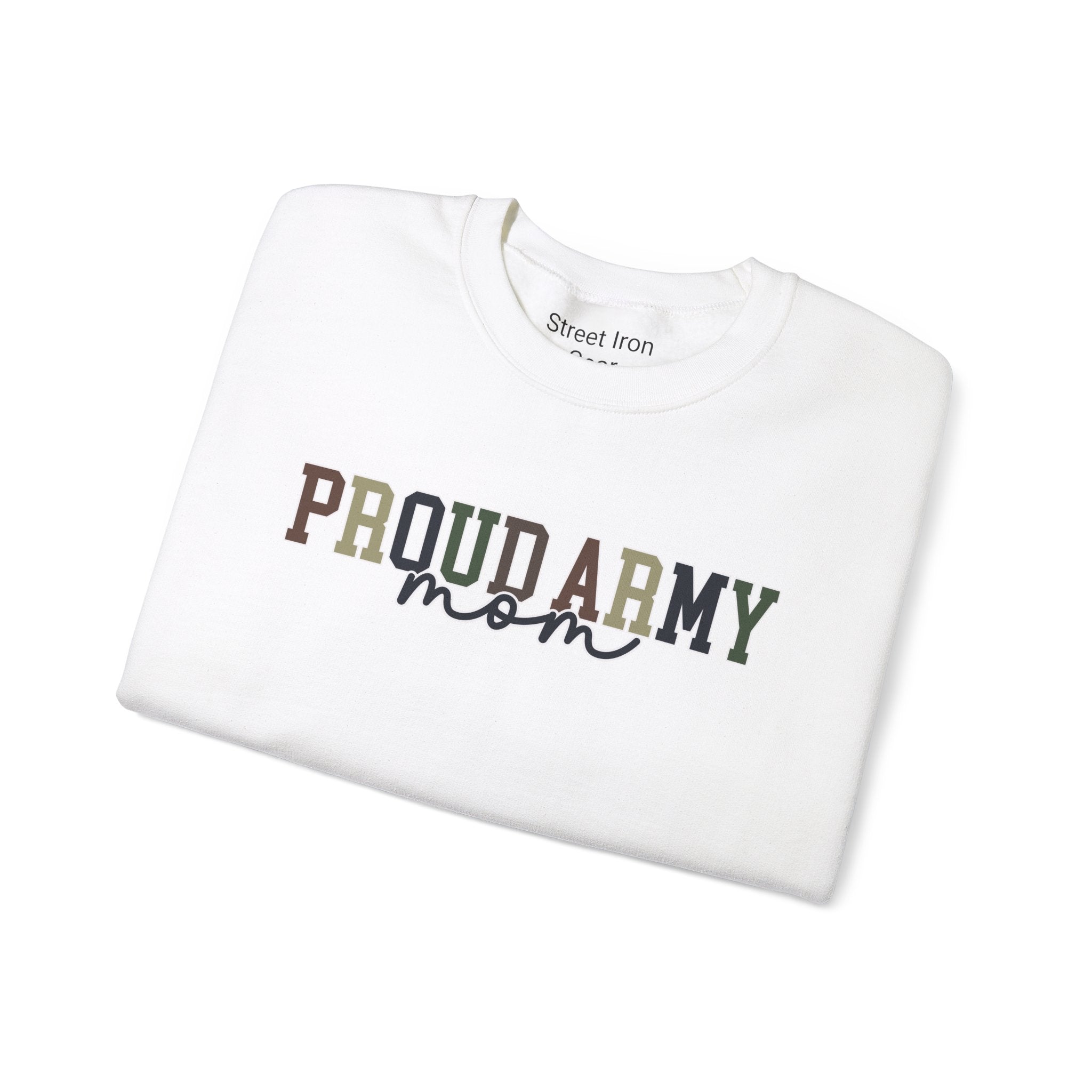 Proud Army Mom Crew Neck Sweatshirt