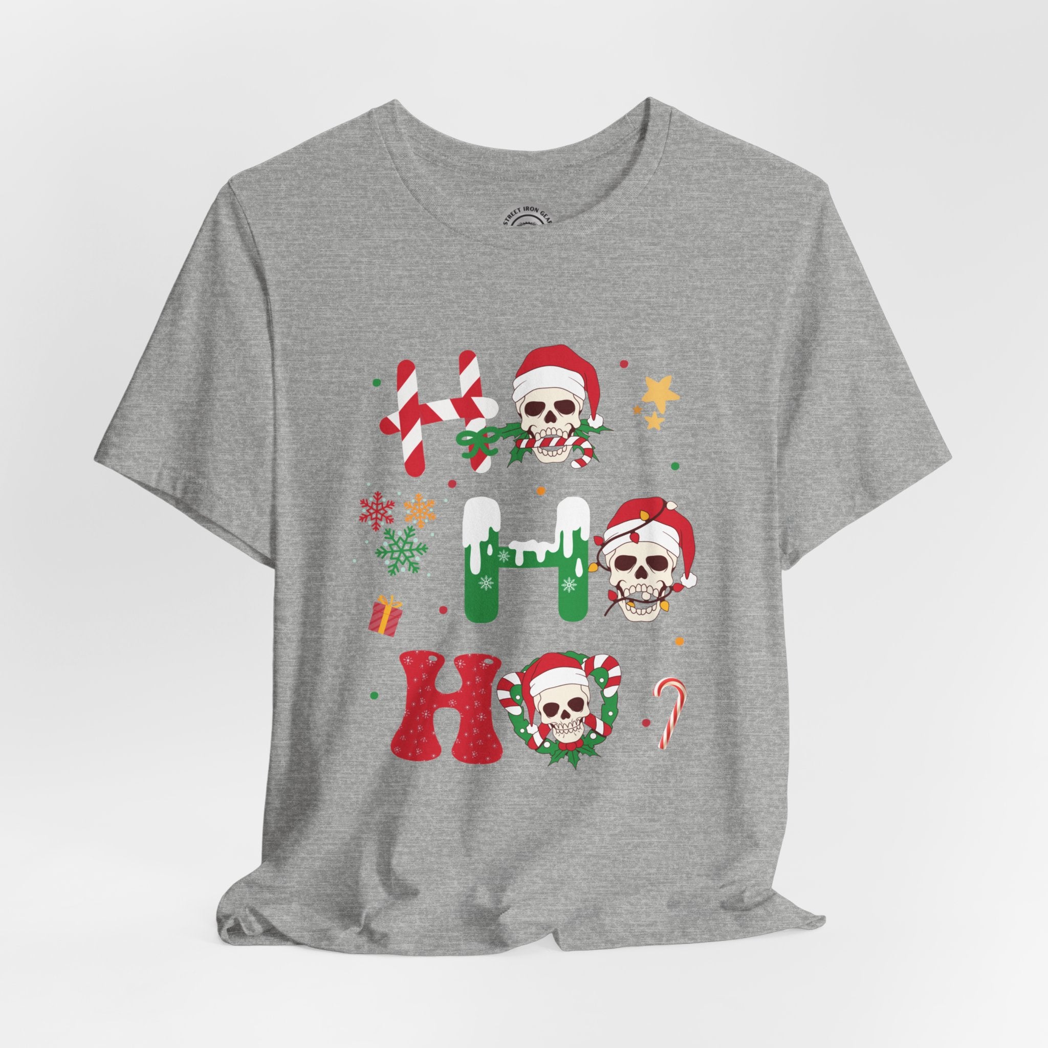 Funny Christmas Skull Crew Neck TShirt