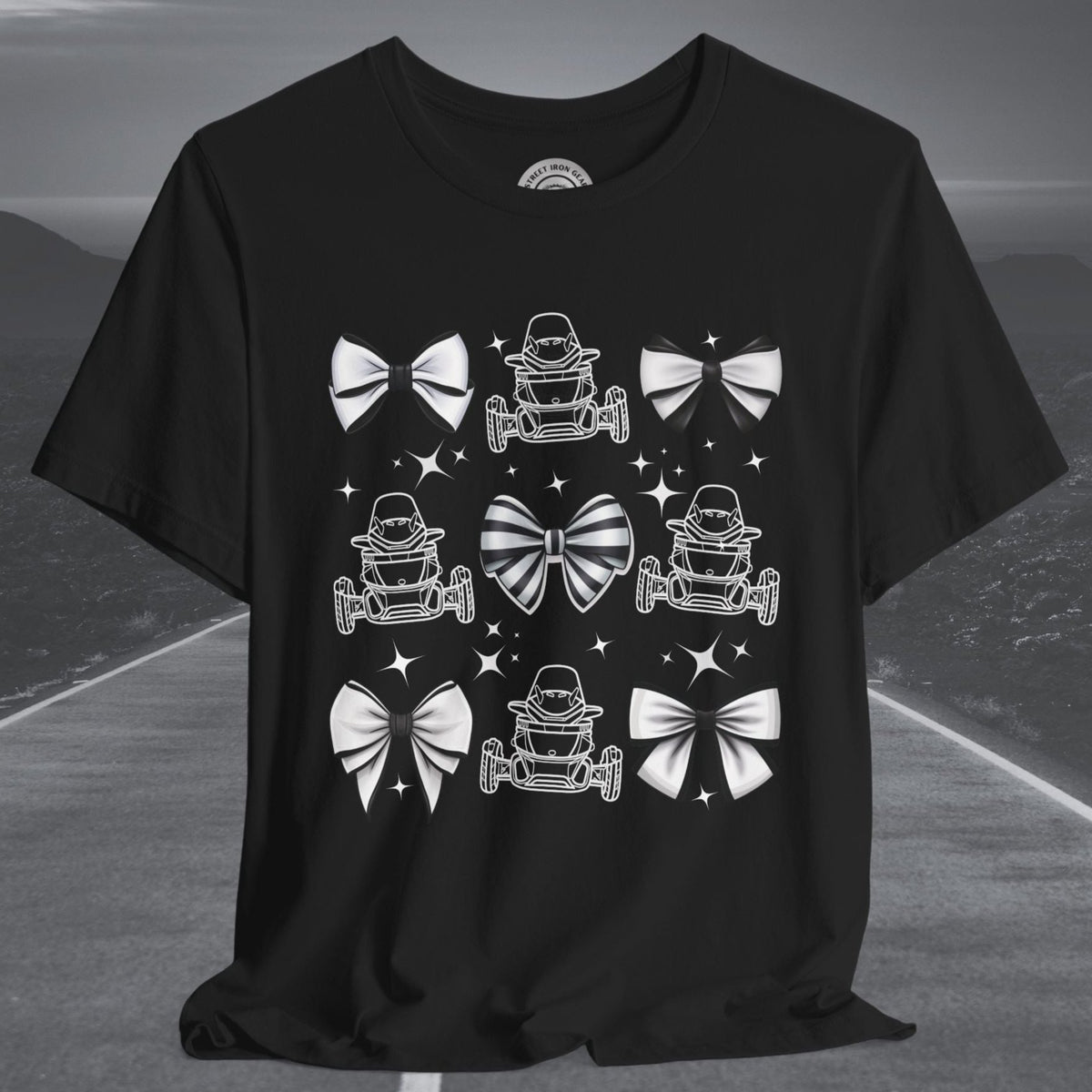 Ladies Christmas Can-Am Spyder | Ryker & Bows Crew Neck TShirt