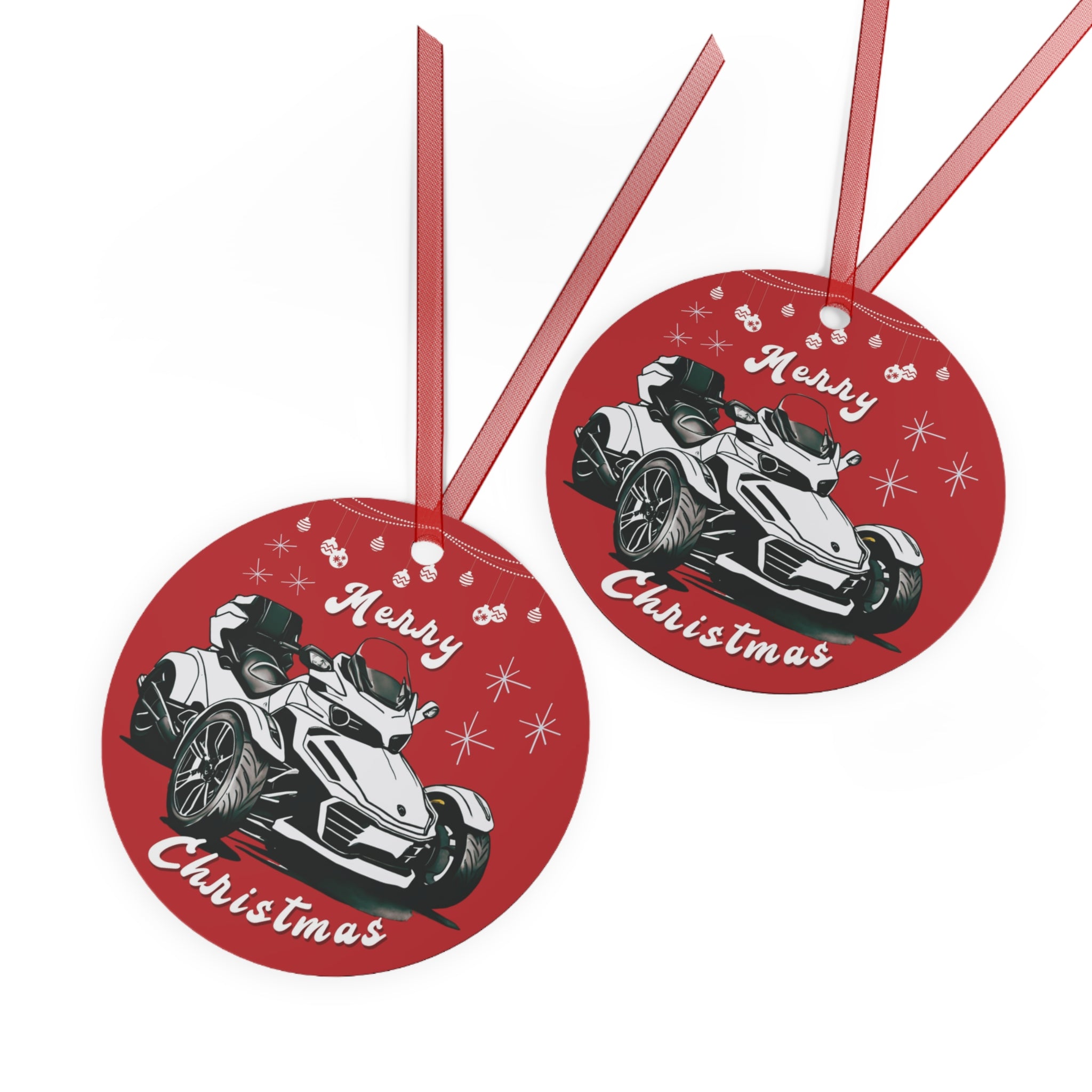 Can-Am Spyder Aluminum Christmas Ornament