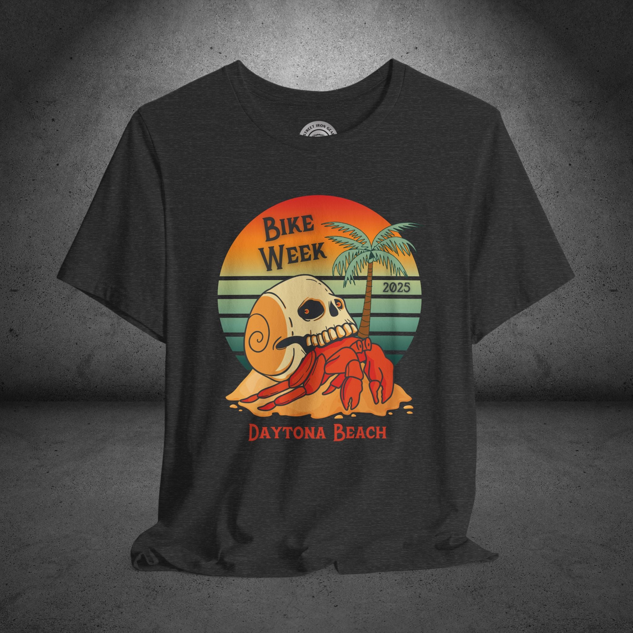 Daytona Bike Week 2025 Retro Skull Crew Neck TShirt