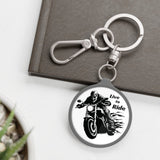 Live to Ride Acrylic Motorcycle Keychain