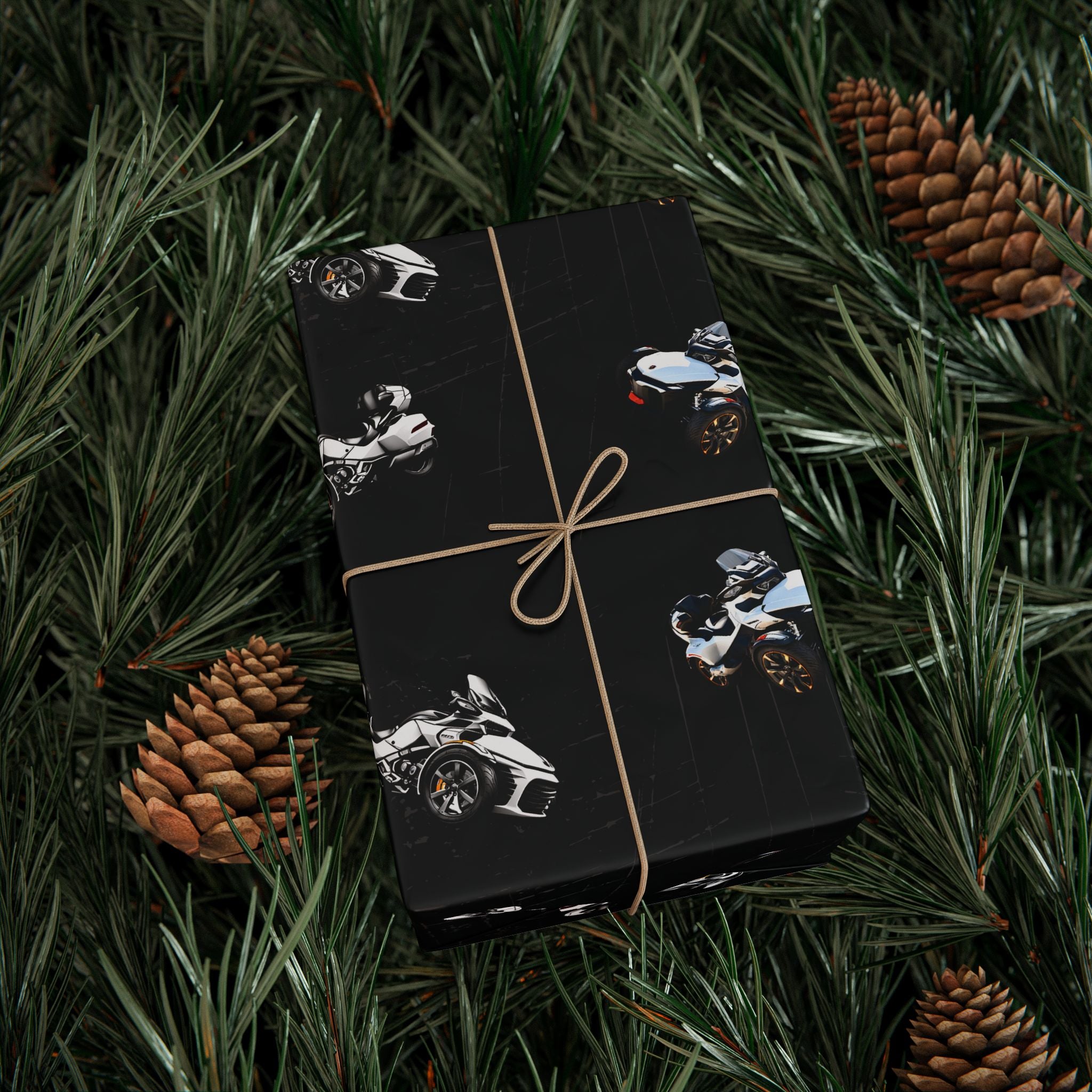Can-Am Spyder Motorcycle Gift Wrap | Distressed Style