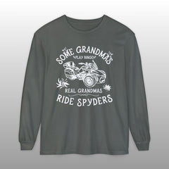 Real Grandmas Ride Spyders Long Sleeve Comfort Colors Tee