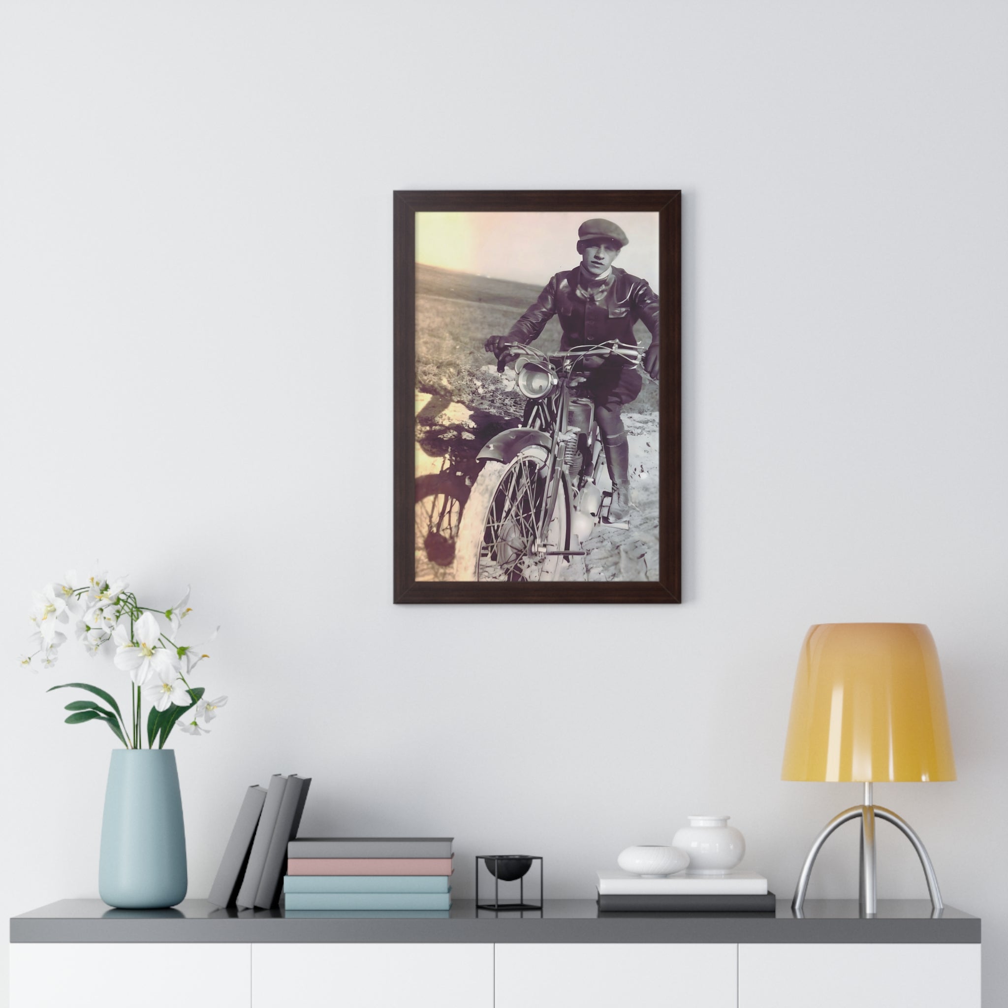 Vintage Motorcycle Framed Poster