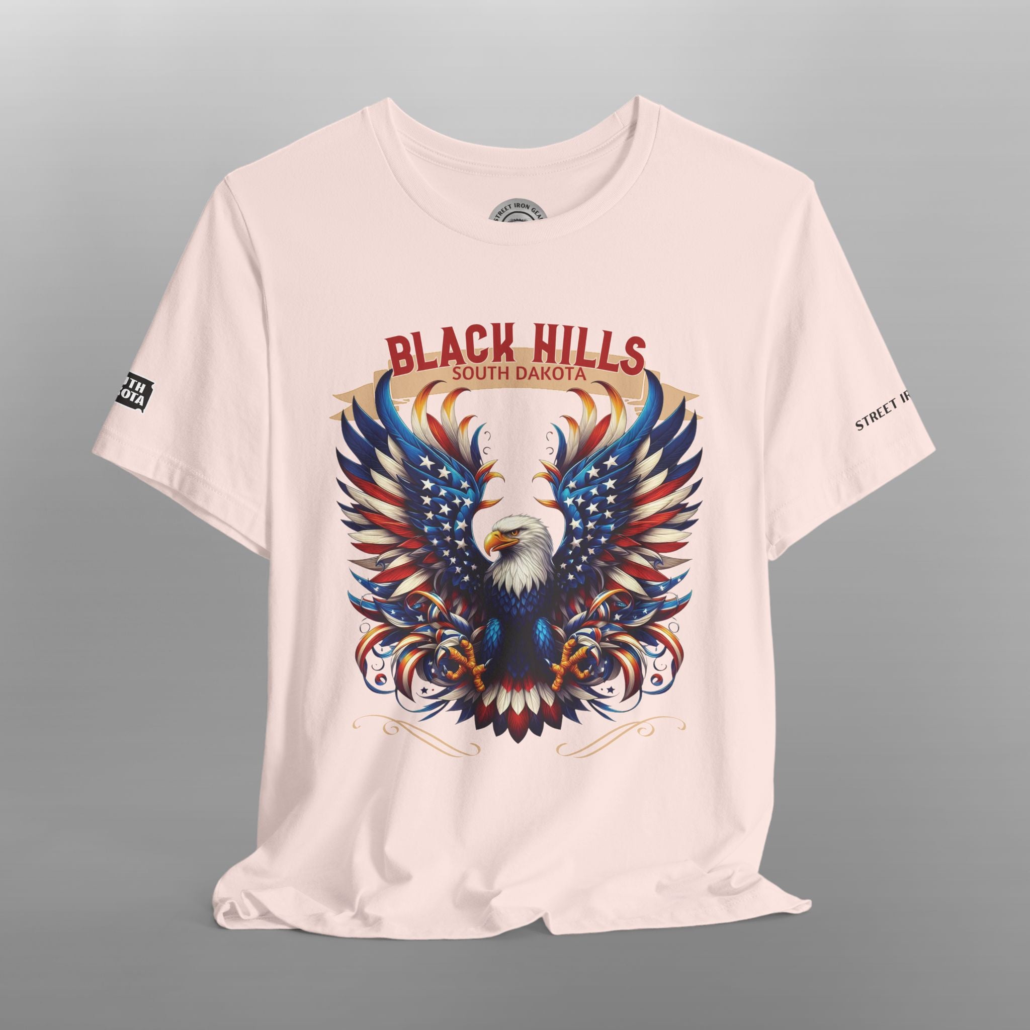 Black Hills South Dakota American Eagle Crew Neck TShirt