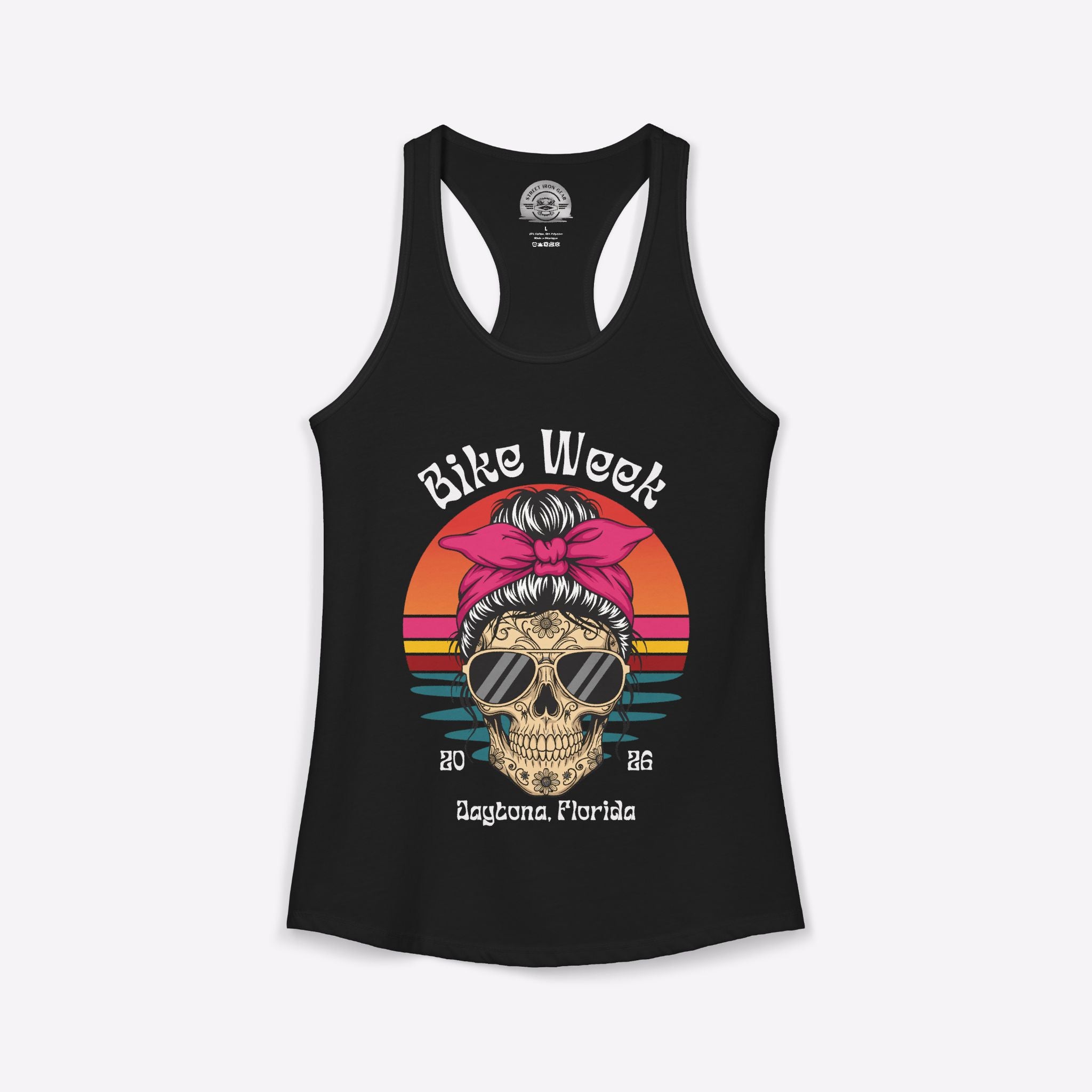 Daytona Bike Week 2026 Women's Boho Skull Racerback Tank