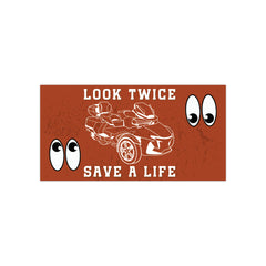 Look Twice Save a Life Spyder Bumper Sticker