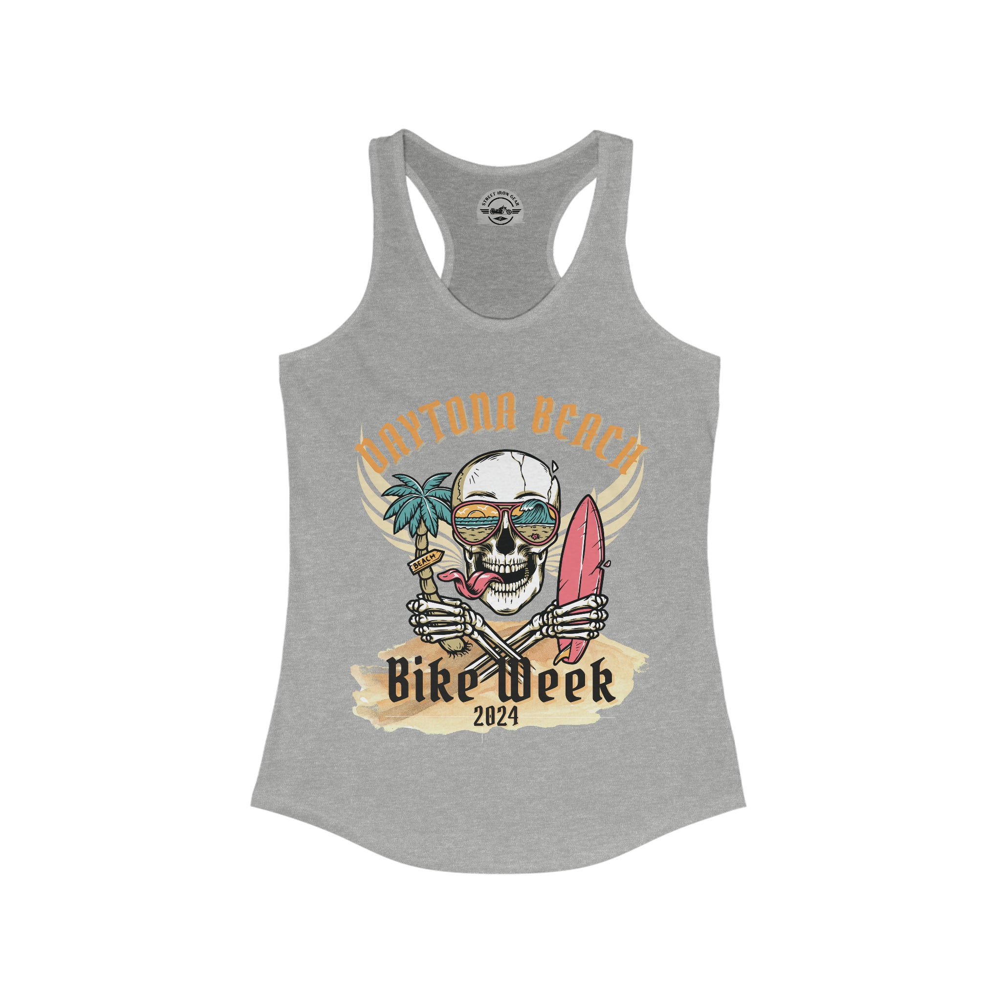 Daytona Beach Bike Week 2024 Womens Racerback Tank Top