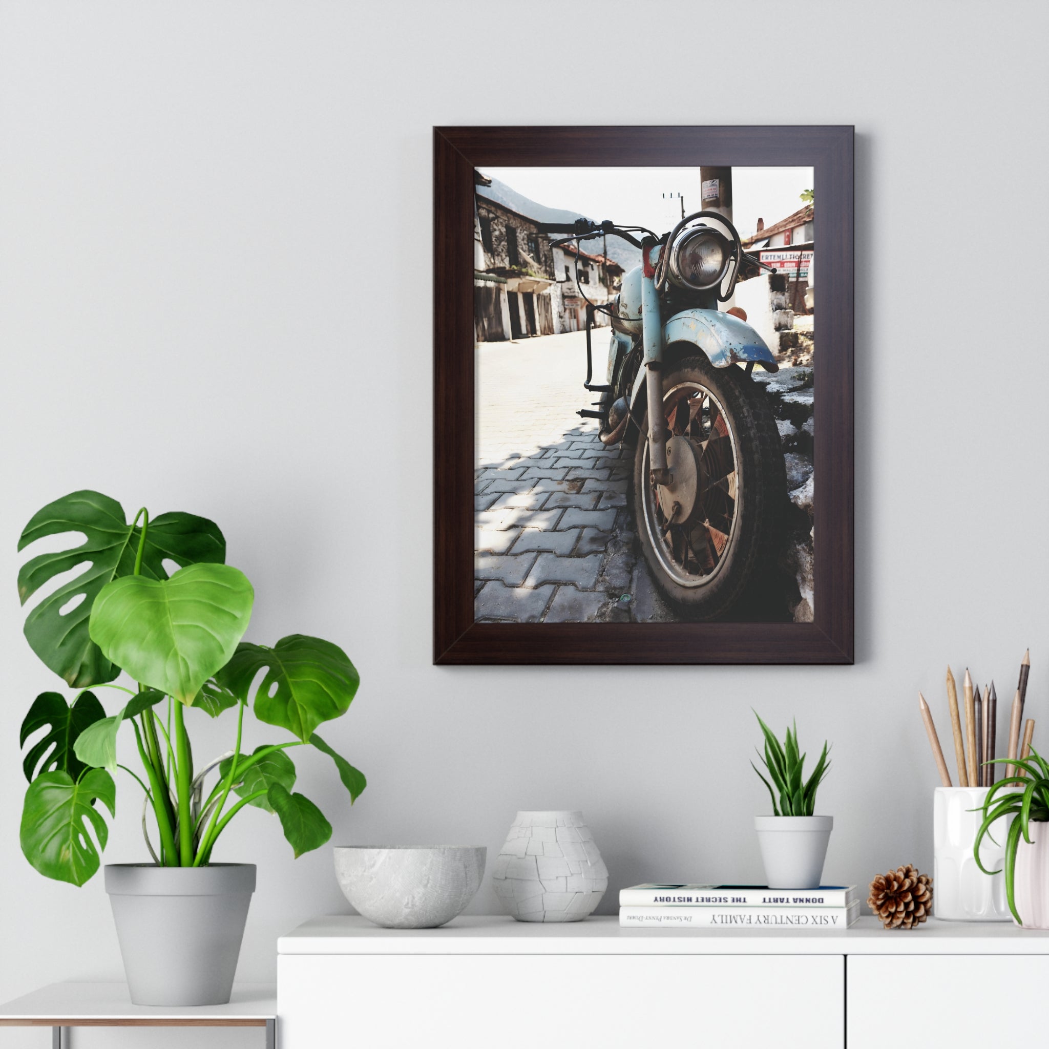 Vintage Motorcycle Framed Poster